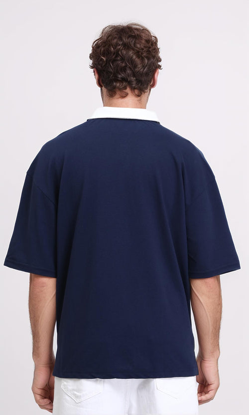 R208951 - "Legends" Buttoned Polo Shirt - Navy Blue