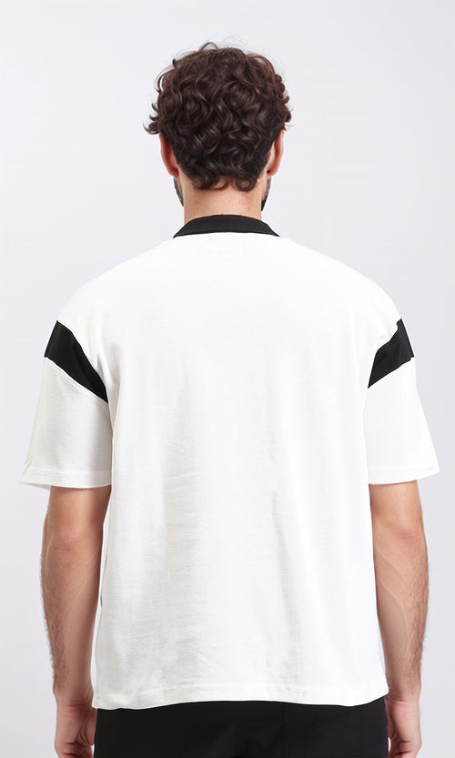 R208959 - Classic Collar Solid Polo Shirt - White