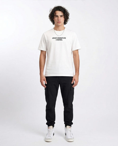 Ravin × John Prine "The Handsome Johnny" Signature Cocktail Graphic Tee - White - R208966
