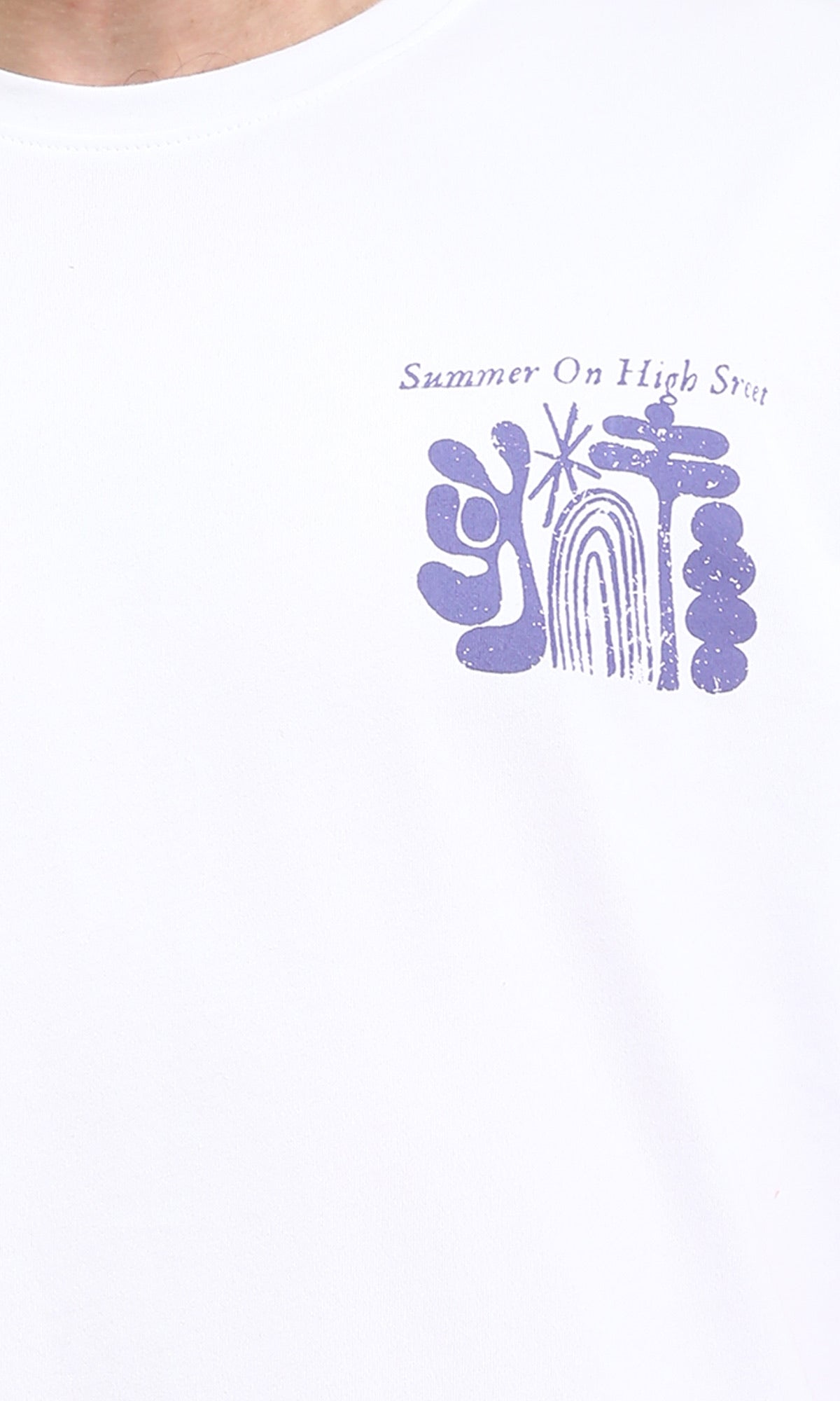 R208971 - Slip On Regular Fit Round Neck Tee - White