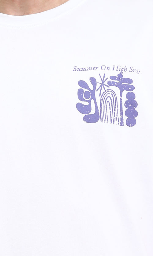 R208971 - Slip On Regular Fit Round Neck Tee - White