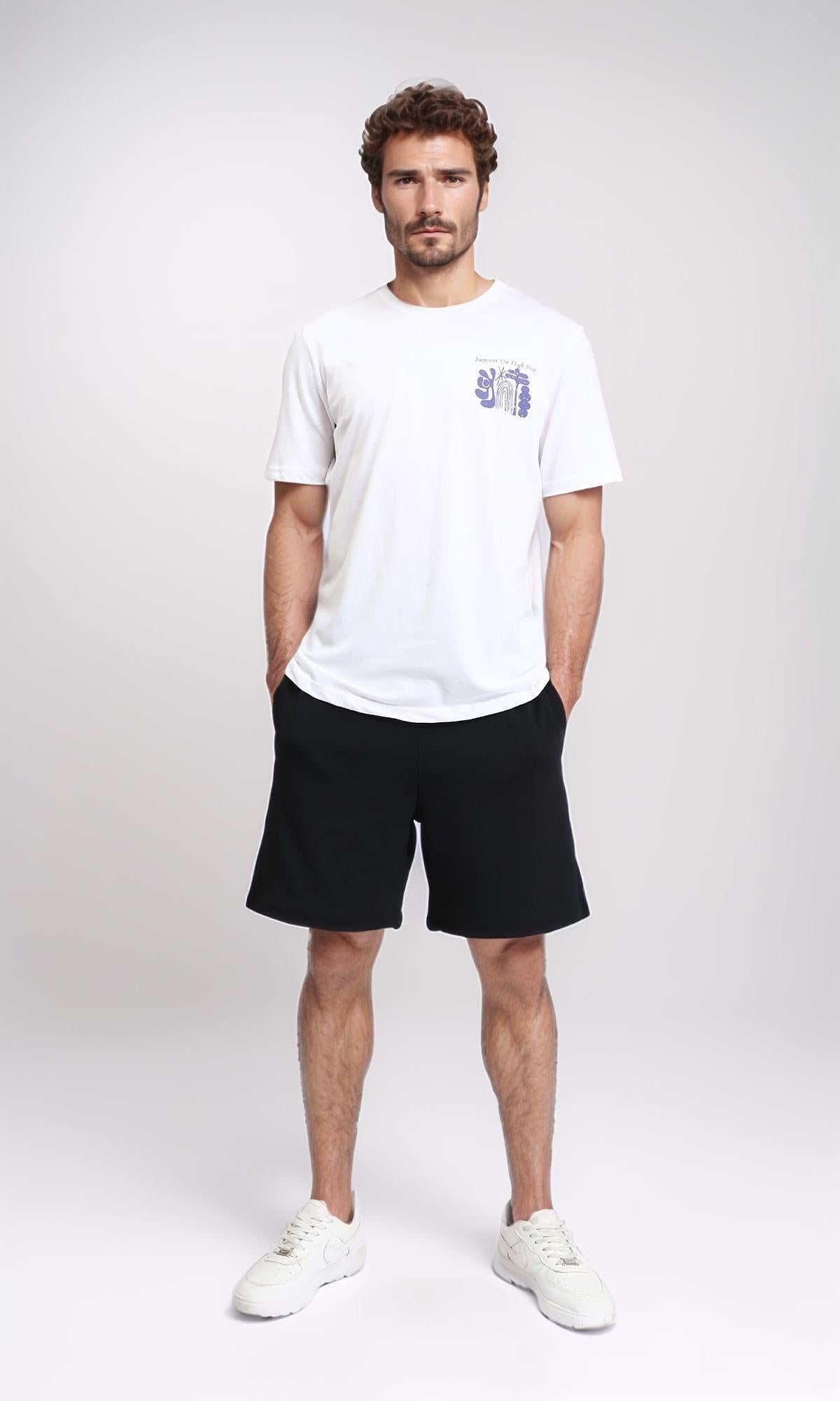 R208971 - Slip On Regular Fit Round Neck Tee - White