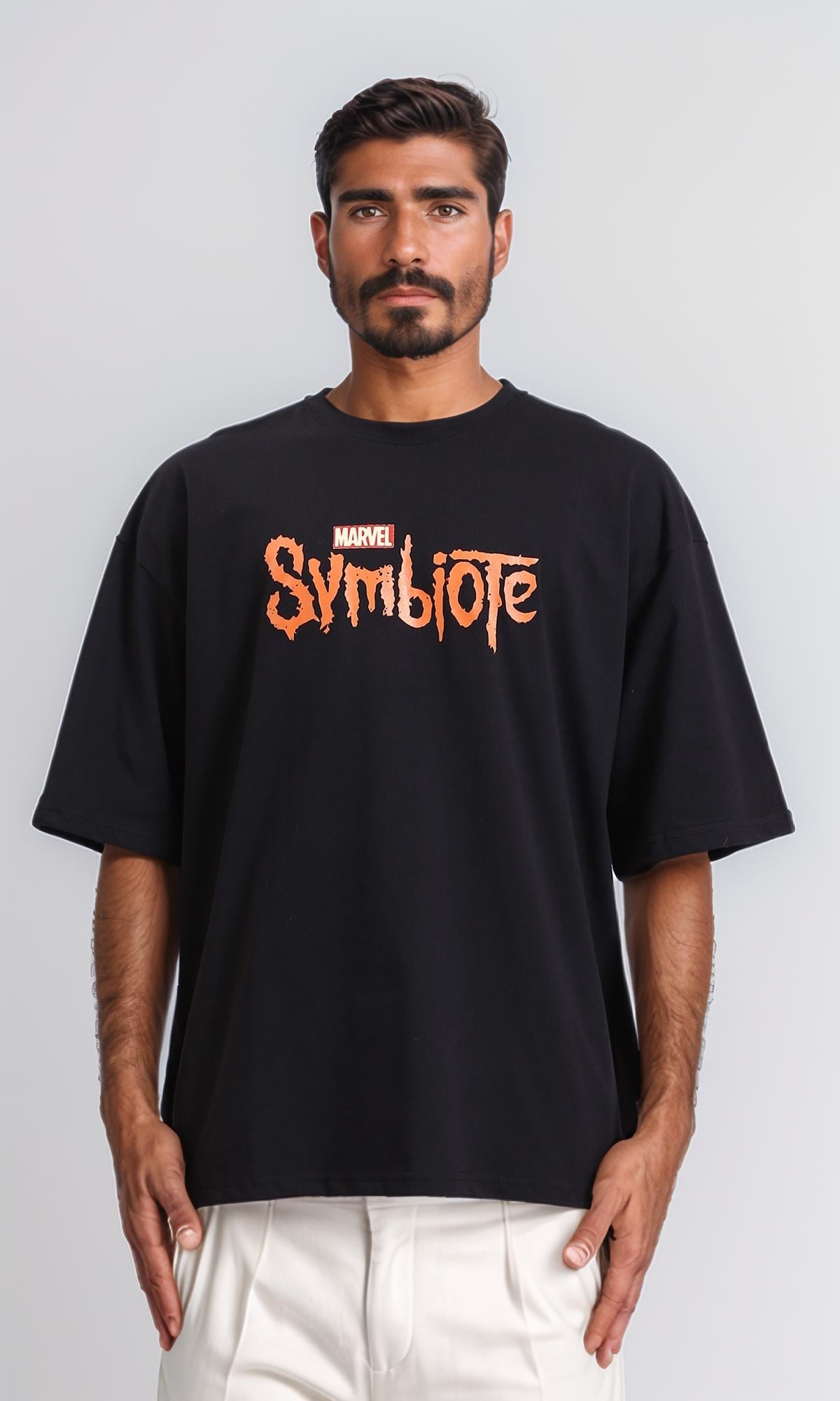 "symbiote" Loose Cotton Tee - Black