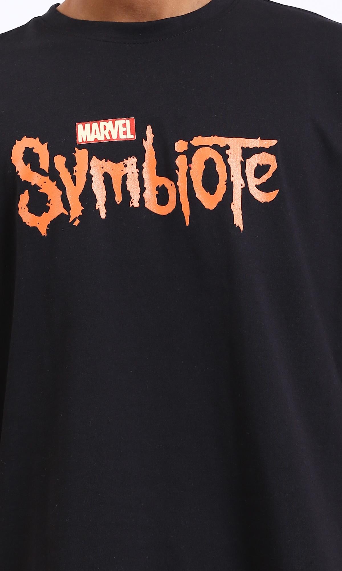R208985-"Symbiote" Loose Cotton Tee - Black
