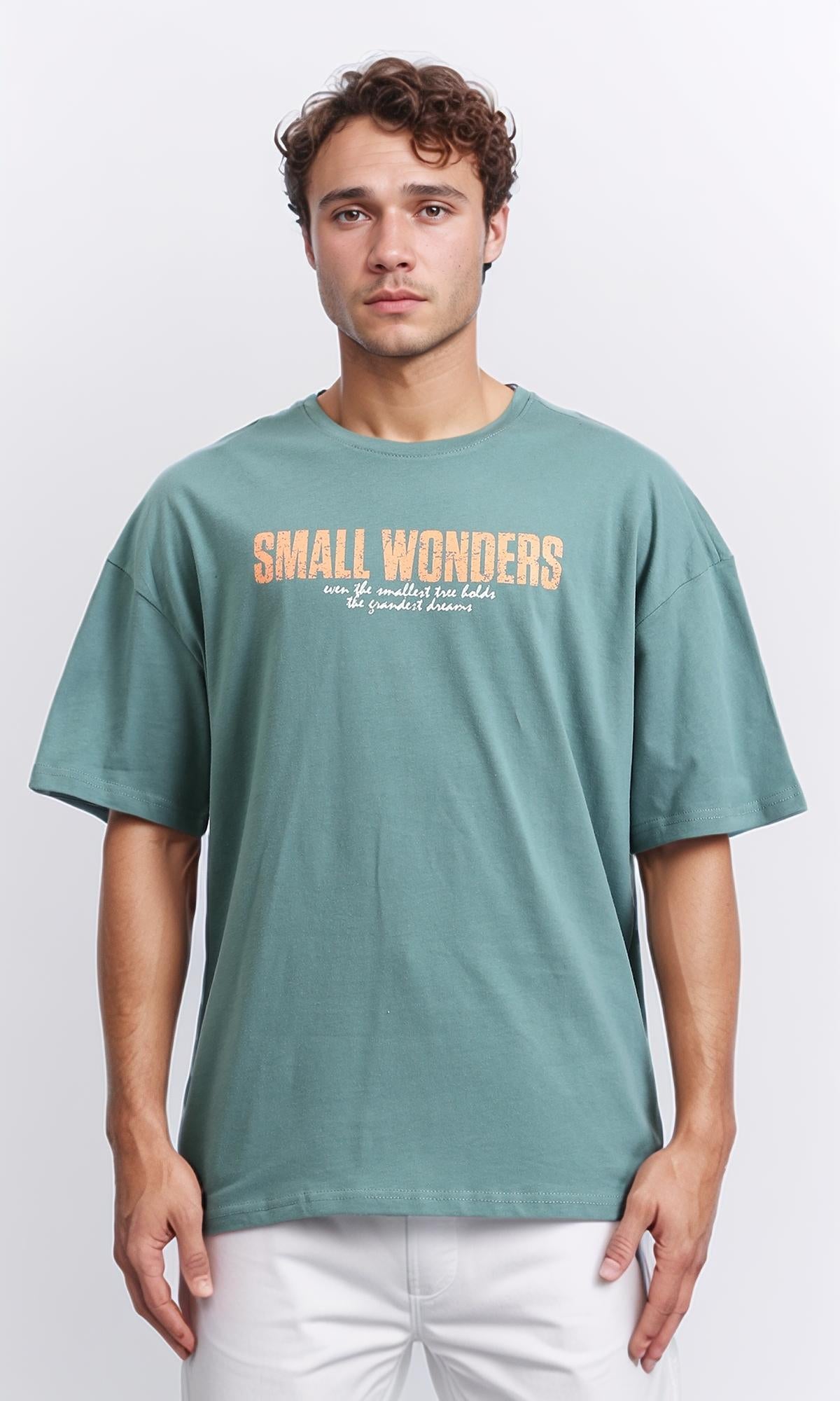 "small Wonders" Elbow Sleeves Tee - Dark Mint