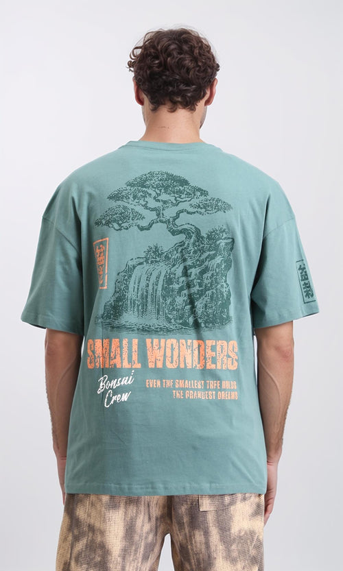 R209083 - "Small Wonders" Elbow Sleeves Tee - Dark Mint