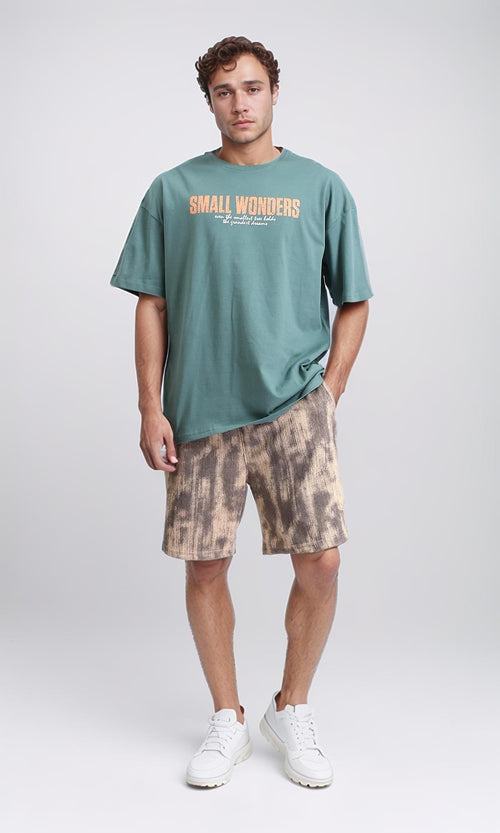 R209083 - "Small Wonders" Elbow Sleeves Tee - Dark Mint