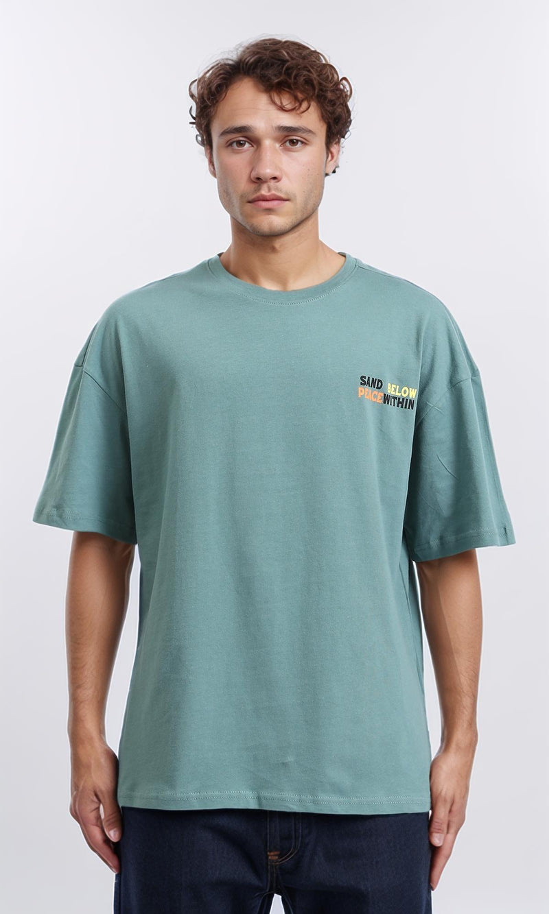 R209084 - Crew Neck Slip On Cotton Tee - Dark Mint