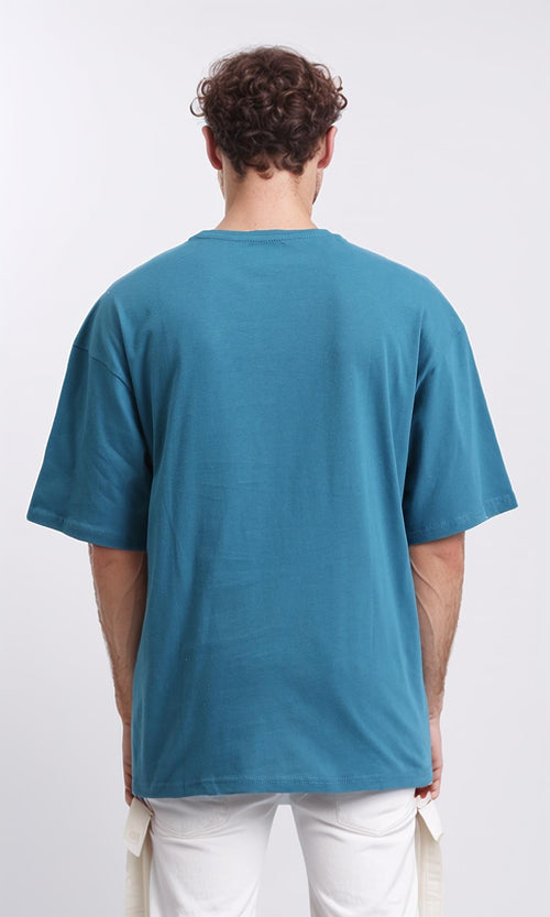 R209086 - Crew Neck Slip On Basic Tee - Light Teal