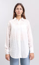 R209116 - Self Pattern Buttoned Long Shirt - White