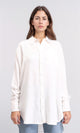 R209117 - Sold Buttoned Cotton Long Shirt - White
