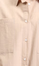 R209118 - Solid Shirt with Front Pockets - Light Coffee