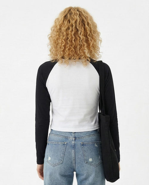 Product Title: Ravin Women's NYC Leisure Graphic Raglan Long Sleeve T-Shirt - Black/White - R209126