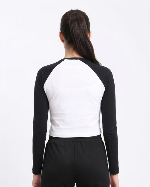 NYC Graphic Raglan Baby Tee – White/Black - R209128