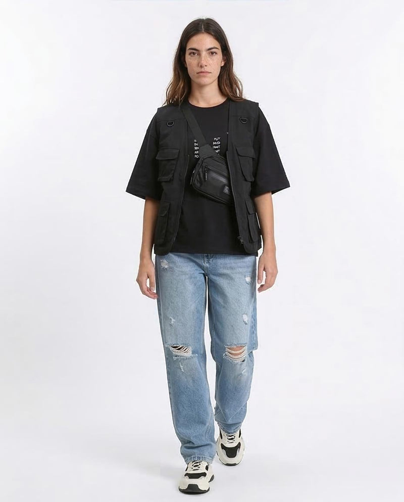 Ravin Oversized Graphic Tee – "Beyond Your Control" Heavy Cotton T-Shirt - Black - R209133