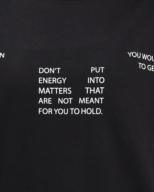 Ravin Oversized Graphic Tee – "Beyond Your Control" Heavy Cotton T-Shirt - Black - R209133