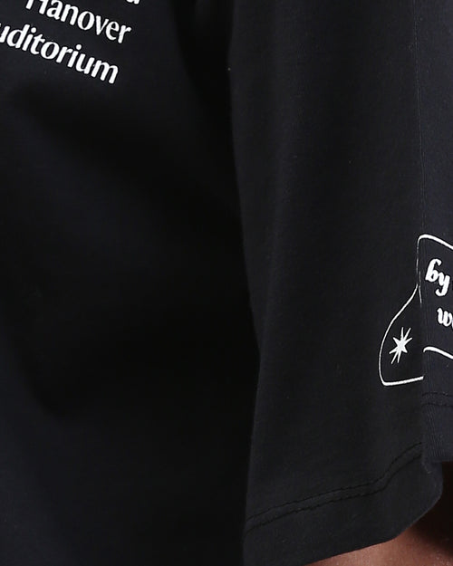 Ravin "Kawkab al-Sharq" Oversized Graphic T-Shirt - Umm Kulthum Edition - Black - R209134