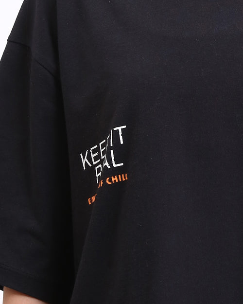 Ravin Men's Oversized "Keep It Fresh" Graphic T-Shirt - Black - R209137