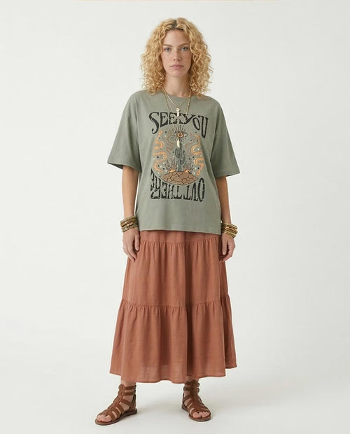Embrace the Wild in Style with the See You Out There Graphic Tee - Olive - R209139