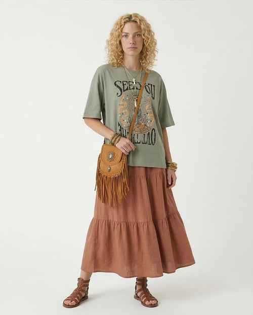 Embrace the Wild in Style with the See You Out There Graphic Tee - Olive - R209139