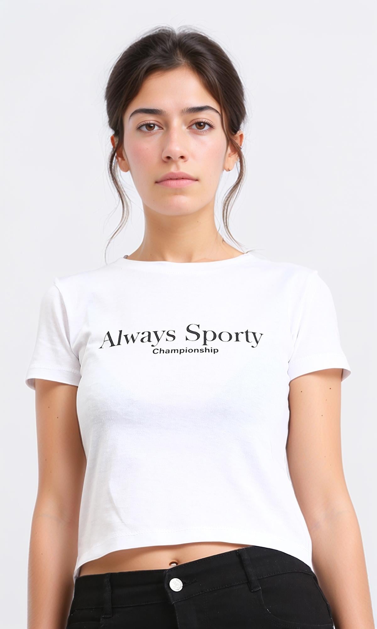 "always Sporty" Slip On Tee - White