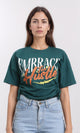 R209142 - Printed Slip On Short Tee - Dark Green