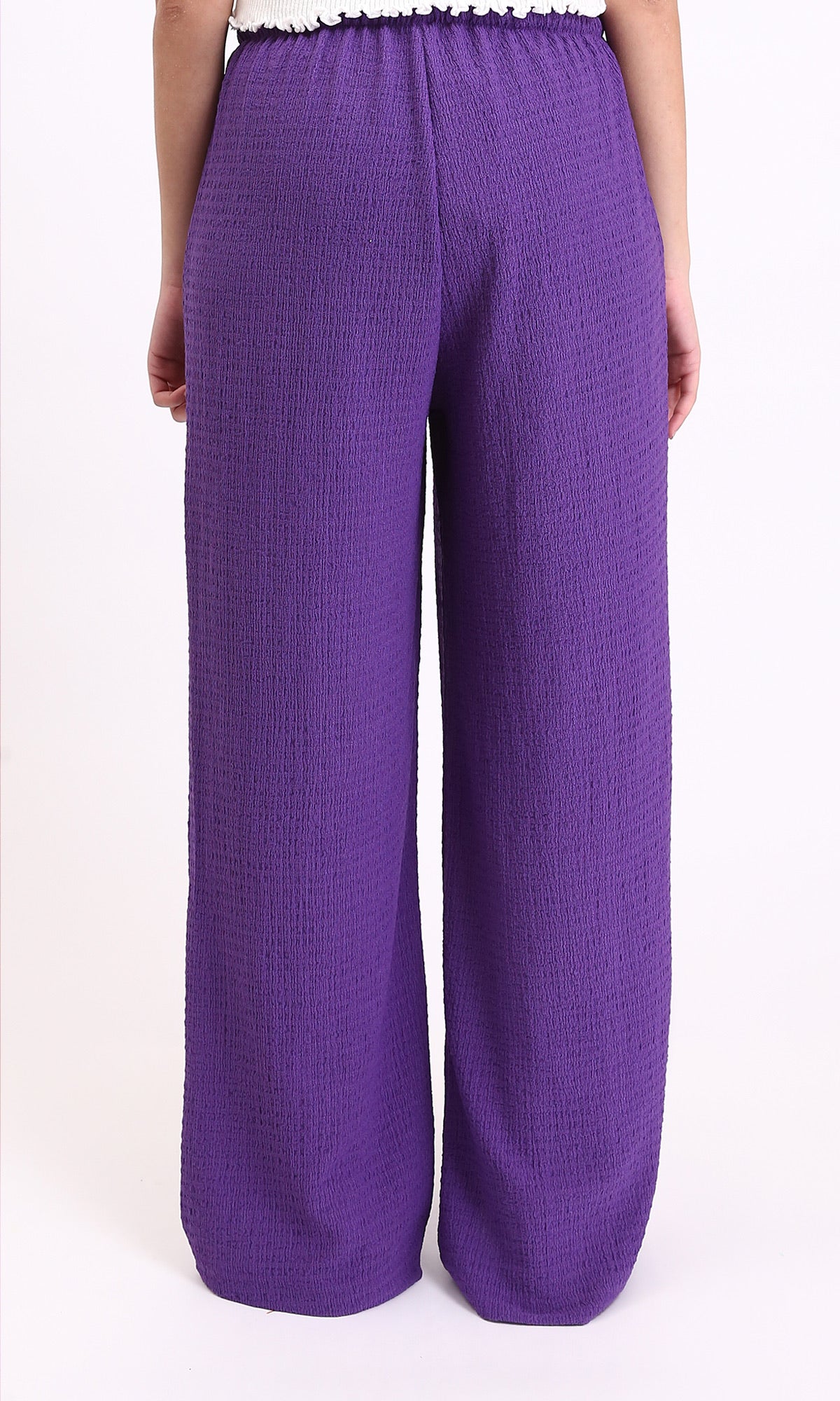 R209210 - Elastic Waist with Drawstring Comfy Pants - Purple