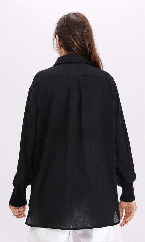 R209211 - Lightweight Long Sleeves Shirt - Black