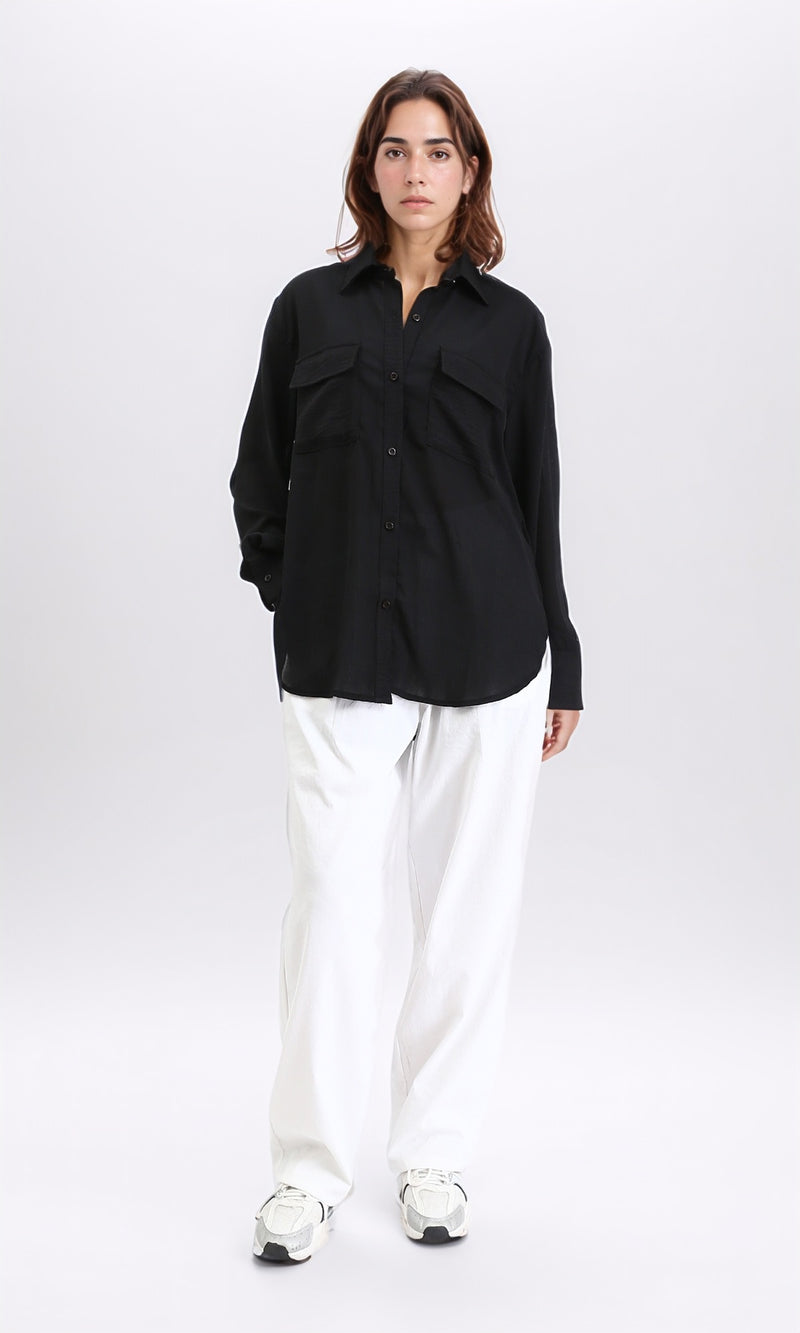 R209211 - Lightweight Long Sleeves Shirt - Black