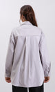 R209214 - Solid Long Sleeves Shirt with Front Pockets - Grey