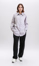 R209214 - Solid Long Sleeves Shirt with Front Pockets - Grey