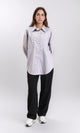 R209214 - Solid Long Sleeves Shirt with Front Pockets - Grey
