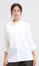 R209216 - Solid Long Shirt with Front Pocket - Off-White