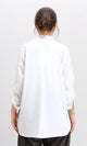 R209216 - Solid Long Shirt with Front Pocket - Off-White