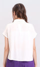R209217 - Short Sleeves Solid Summer Shirt - Off-White