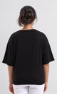 R209220 - Cotton Loose Solid Comfy Tee - Black