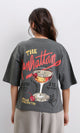 R209222 - "The Manhattan" Slip On Cotton Tee - Dark Grey