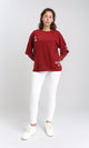 R209224 - Crew Neck Relaxed Summer Tee - Maroon