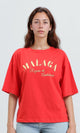R209225 - "Malaga" Printed elbow Sleeves Tee - Red