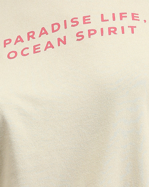 Ravin Women’s Oversized "Red Sea Surf Club" Graphic T-Shirt – Sand - R209227