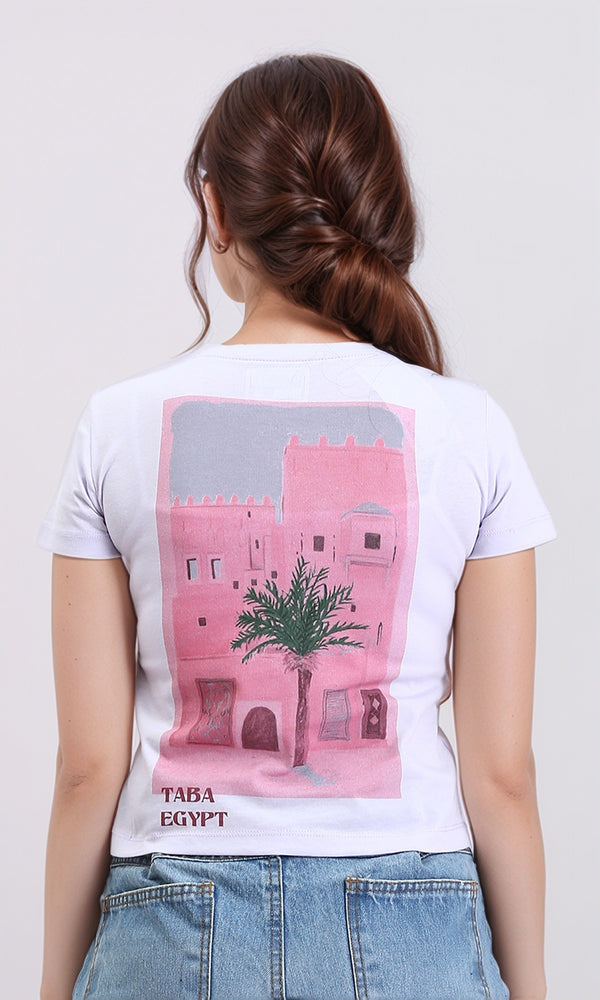 R209229 - "A City Of Art" Short Sleeves Tee - Light Purple