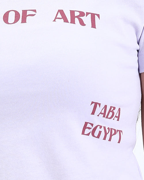 Ravin Women’s "A City of Art" Graphic T-Shirt – Taba Egypt Edition - Light Purple - R209229