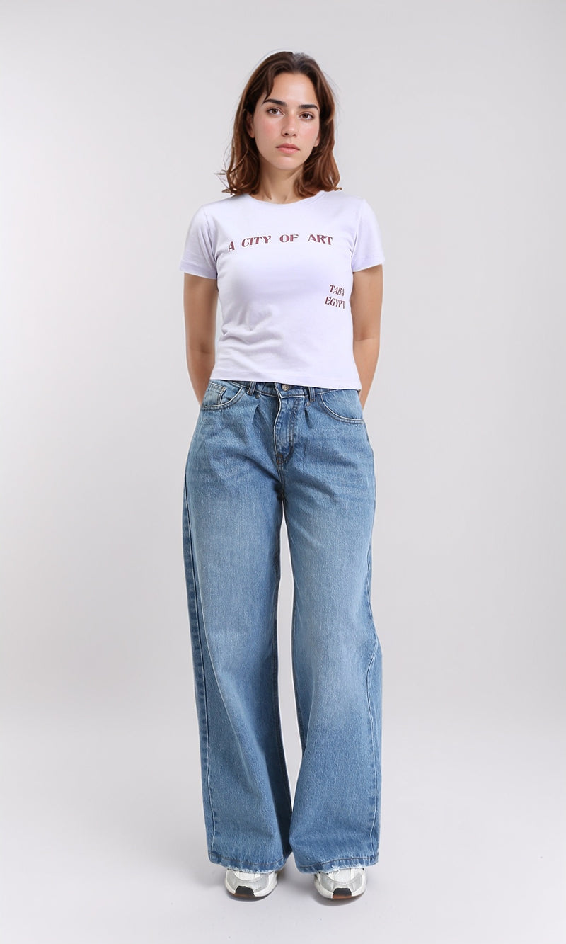 R209229 - "A City Of Art" Short Sleeves Tee - Light Purple