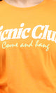 R209232 - "Picnic Club" Cotton Tee with Drawstring - Orange