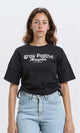 R209238 - "Grow Positive" Cotton Tee with Drawstring - Black