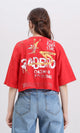 R209239 - Printed Relaxed Fit Cotton Tee - Red