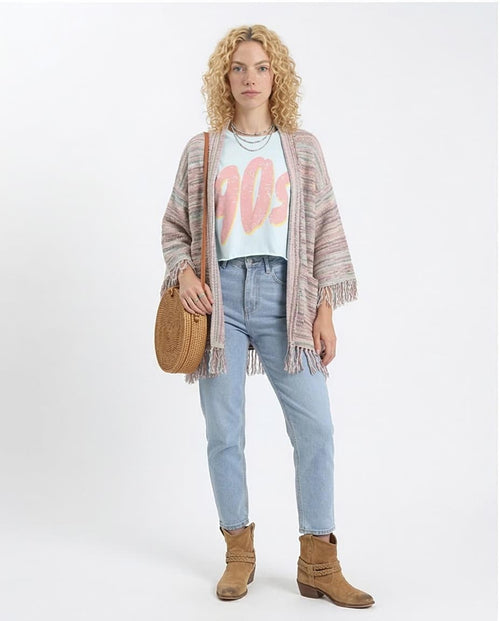 Ravin '90s Vibe Light Blue Crop T-Shirt - Aqua - R209243