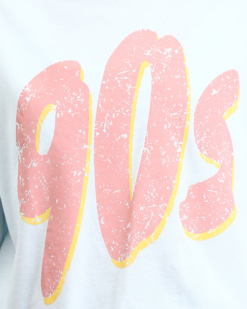 Ravin '90s Vibe Light Blue Crop T-Shirt - Aqua - R209243