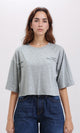 R209244 - Printed Relaxed Fit Cotton Tee - Heather Grey