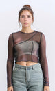 R209251 - Long Sleeves Summer Sheer Top - Multicolor